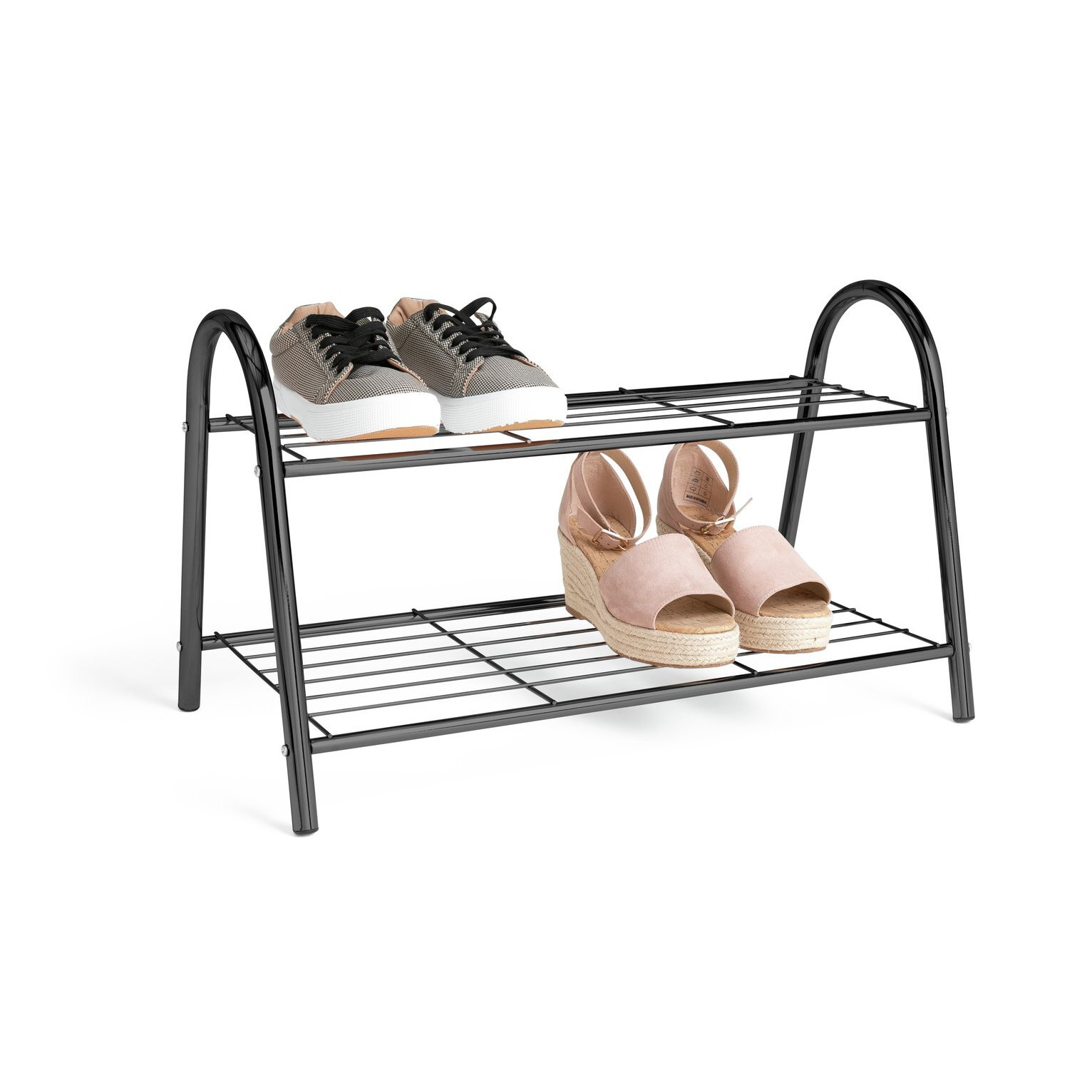 Habitat Boutique 2 Tier Shoe Rack - Black by Argos | uFurnish.com