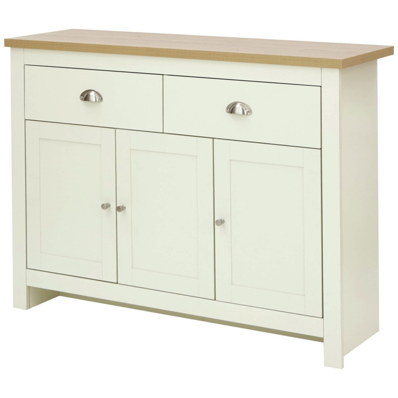 GFW Lancaster 3 Door 2 Drawer Sideboard Cream by Argos