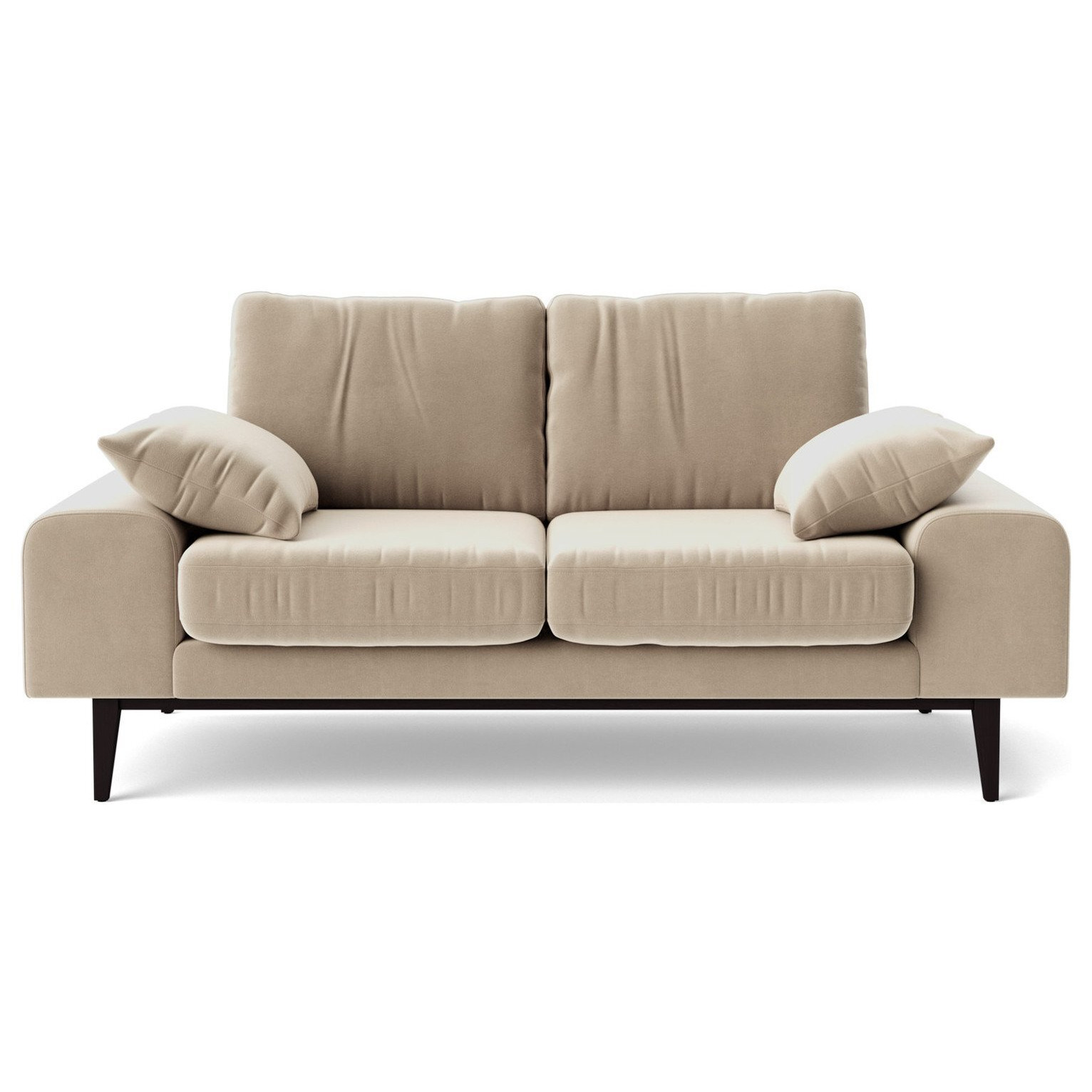 Swoon Tulum Velvet 2 Seater Sofa Taupe by Argos