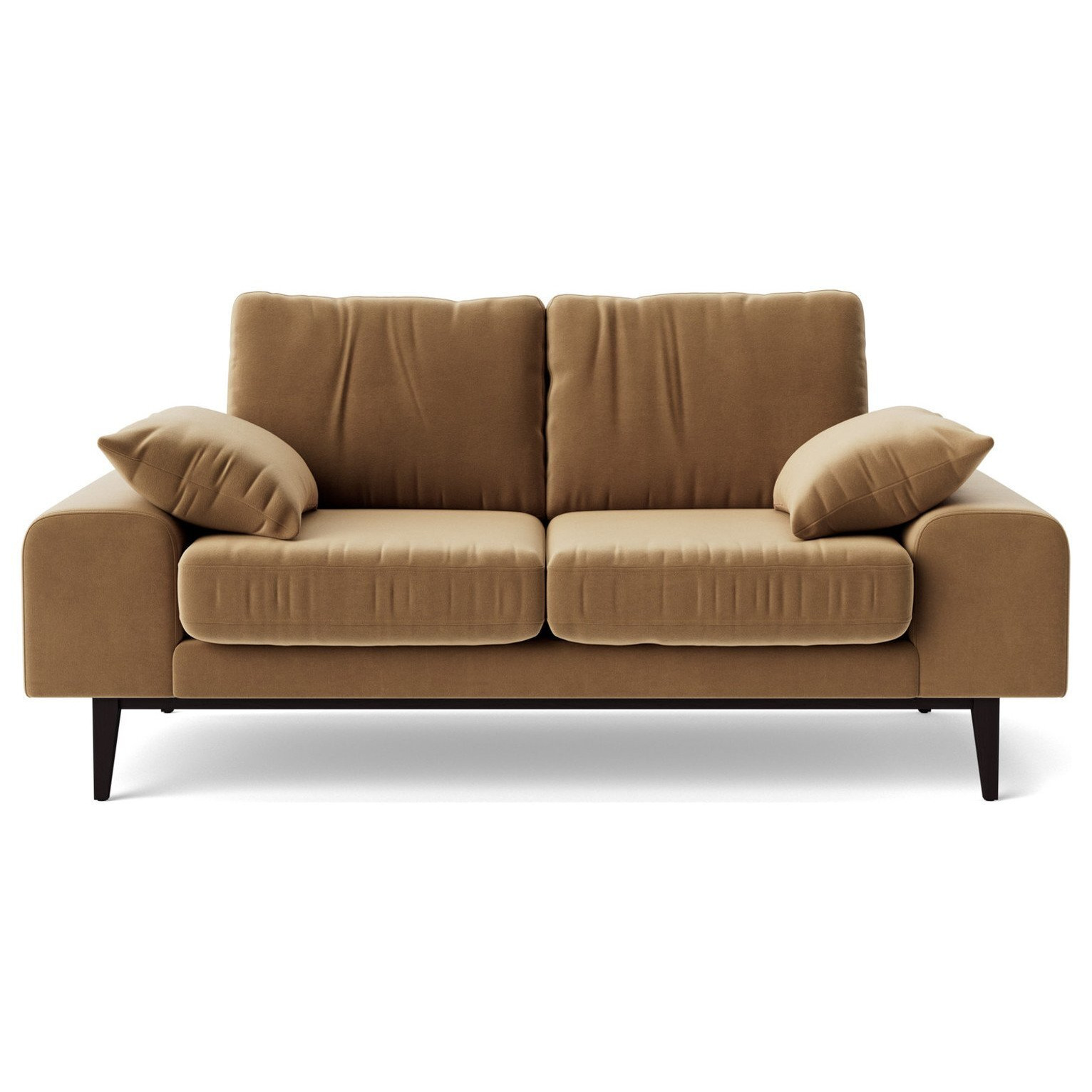 Swoon Tulum Velvet 2 Seater Sofa Biscuit by Argos