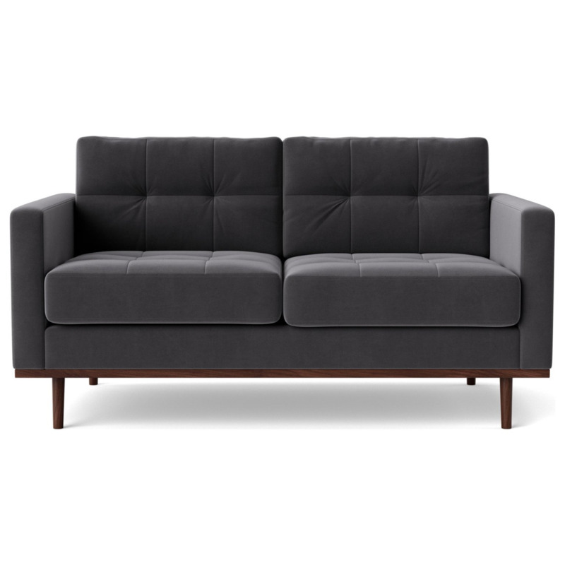 Swoon Berlin Velvet 2 Seater Sofa Granite Grey by Argos