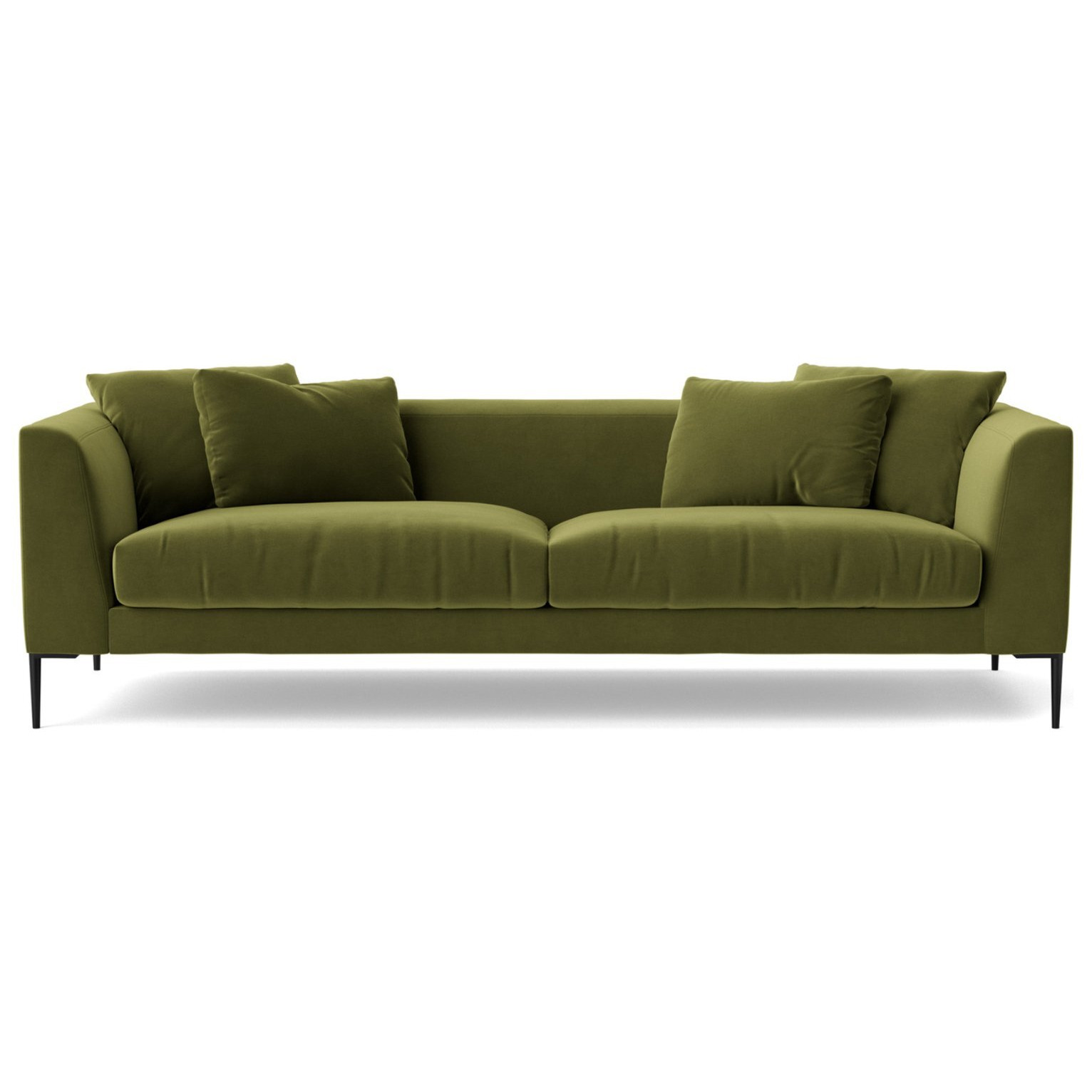 Swoon Alena Velvet 3 Seater Sofa Fern Green by Argos