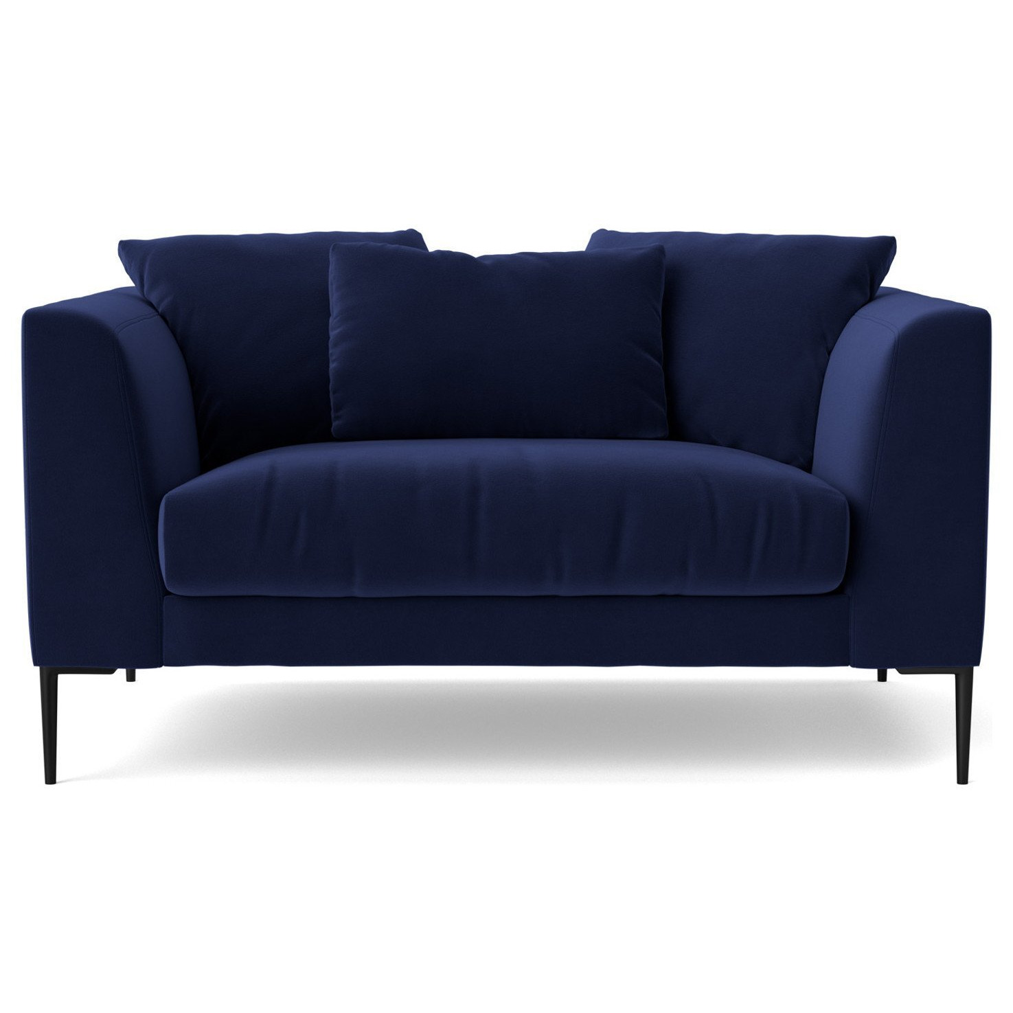 Swoon Alena Velvet Cuddle Chair Ink Blue by Argos