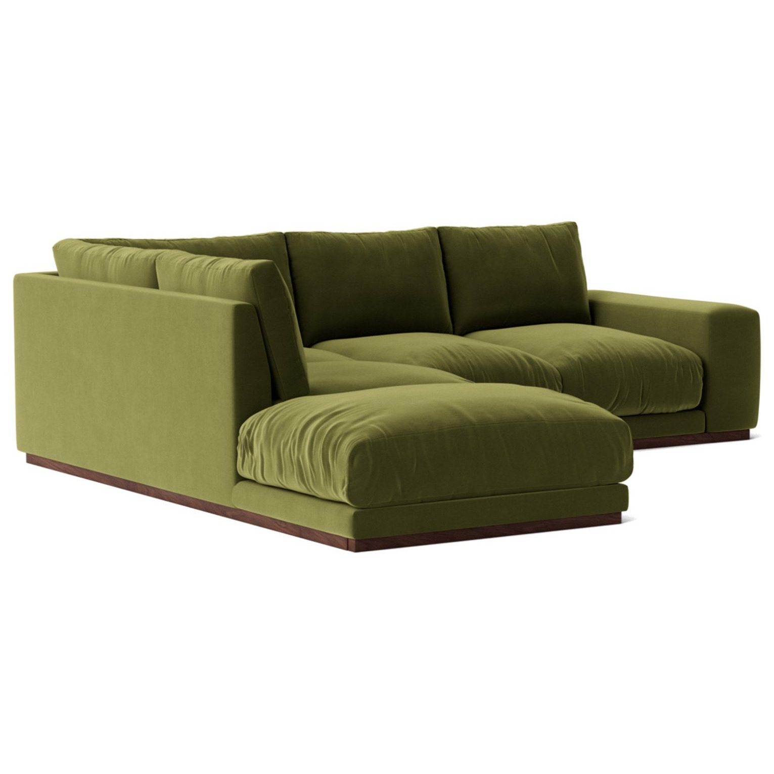 Swoon Denver Velvet Left Hand Corner Sofa Fern Green by Argos