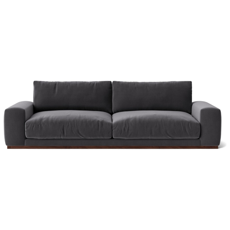 Swoon Denver Velvet 4 Seater Sofa Granite Grey by Argos