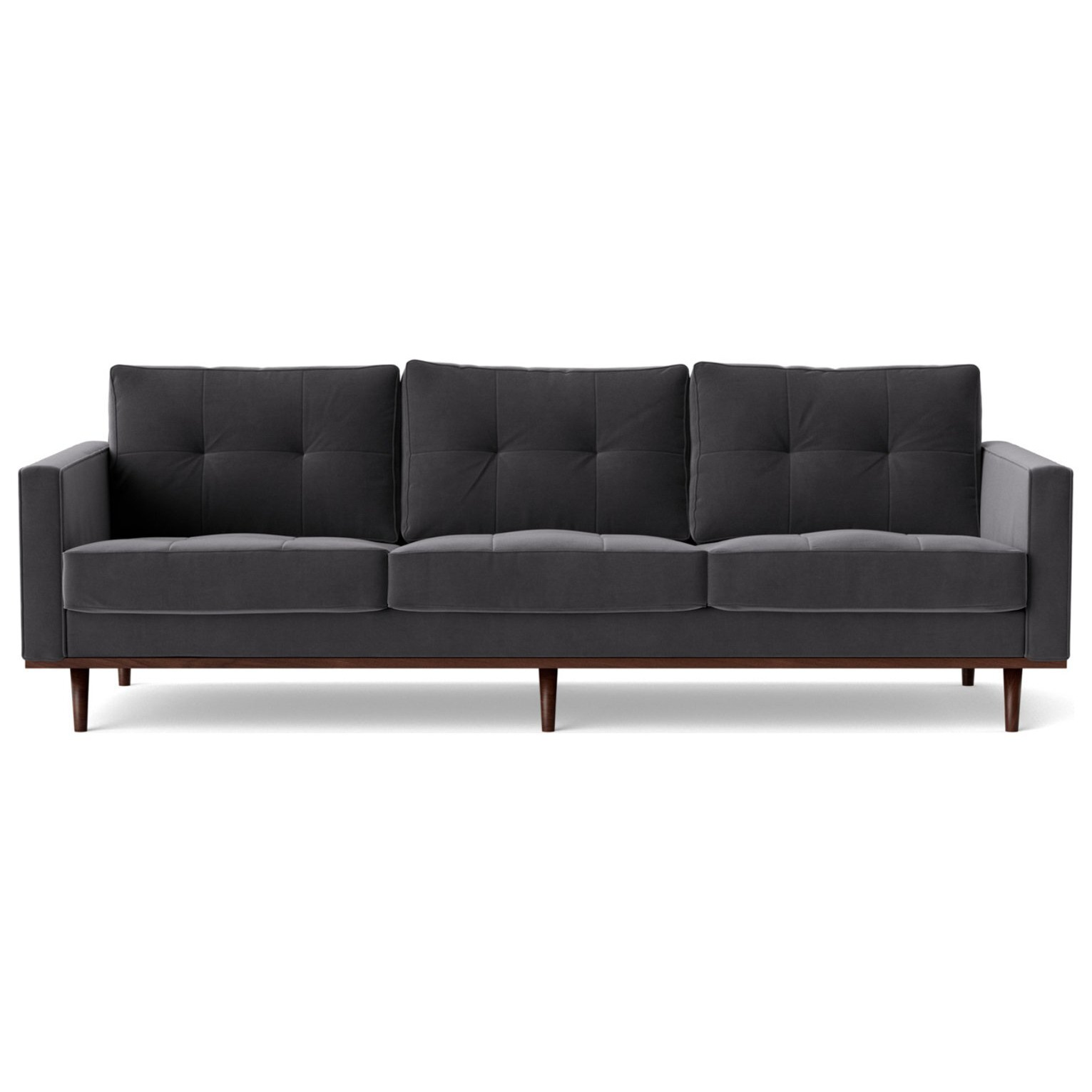 Swoon Berlin Velvet 4 Seater Sofa Granite Grey by Argos