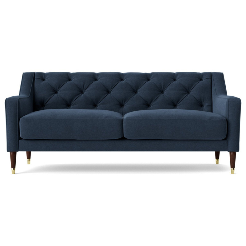Swoon Pritchard Fabric 2 Seater Sofa Indigo Blue by Argos