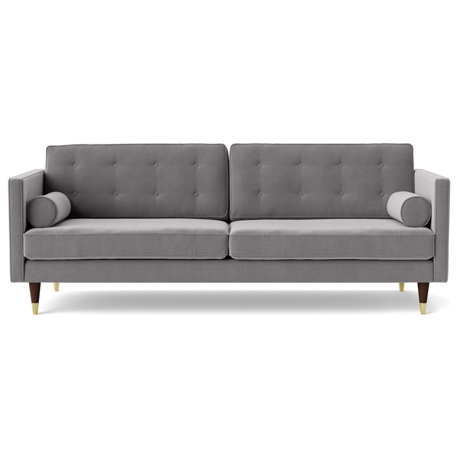 Swoon Porto Velvet 3 Seater Sofa Silver Grey by Argos