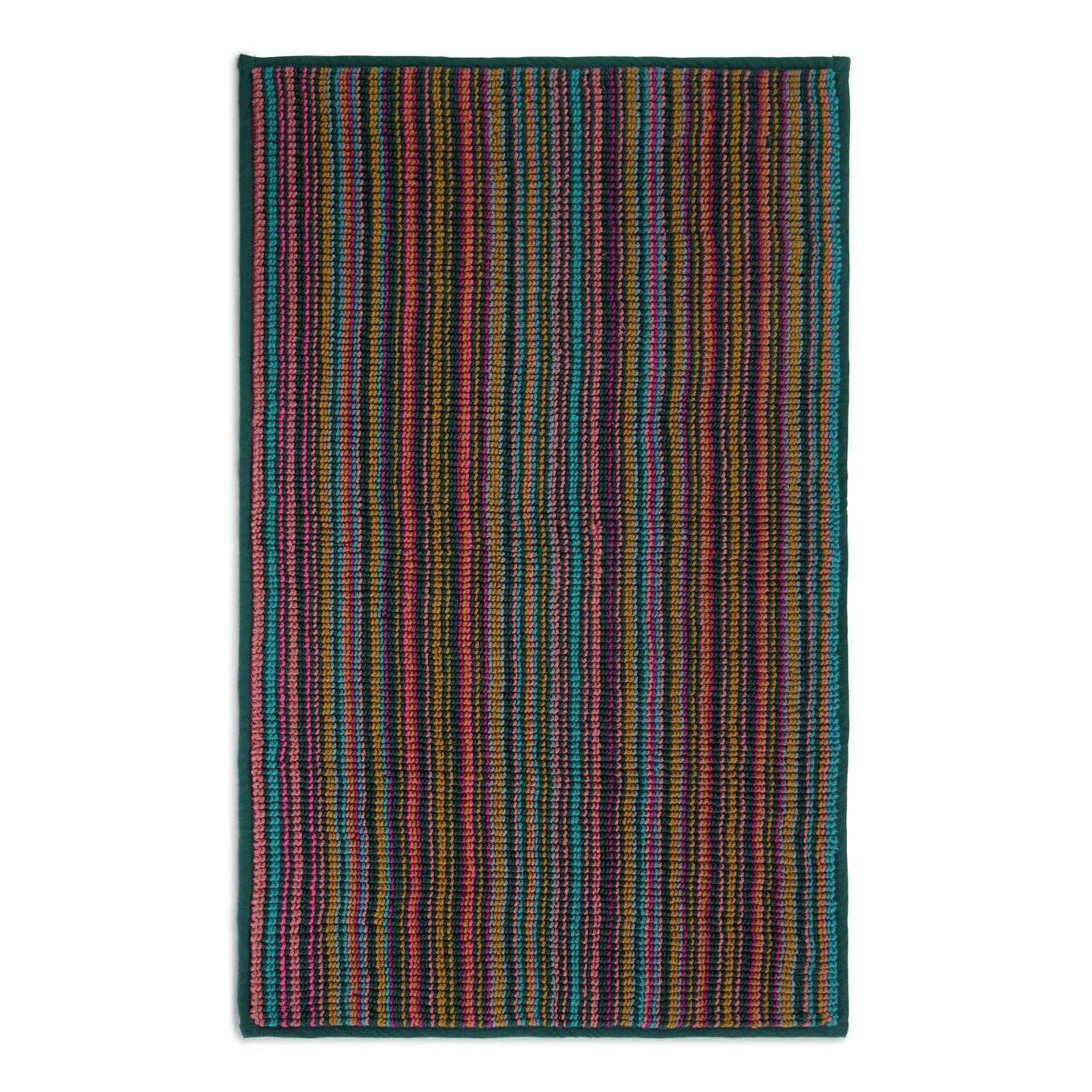 Habitat Cotton Skinny Bright Stripe Bath Mat Multicoloured by Argos