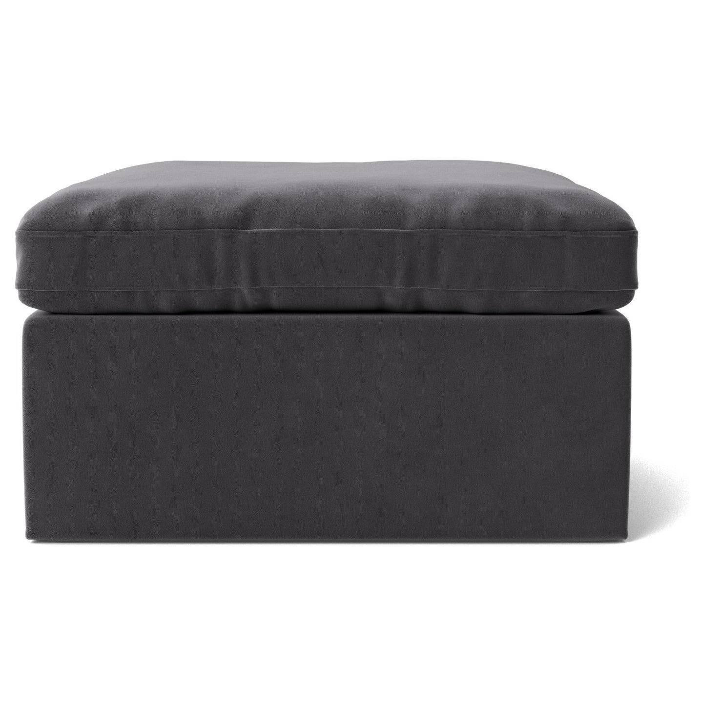 Swoon Seattle Velvet Ottoman Footstool Granite Grey by Argos