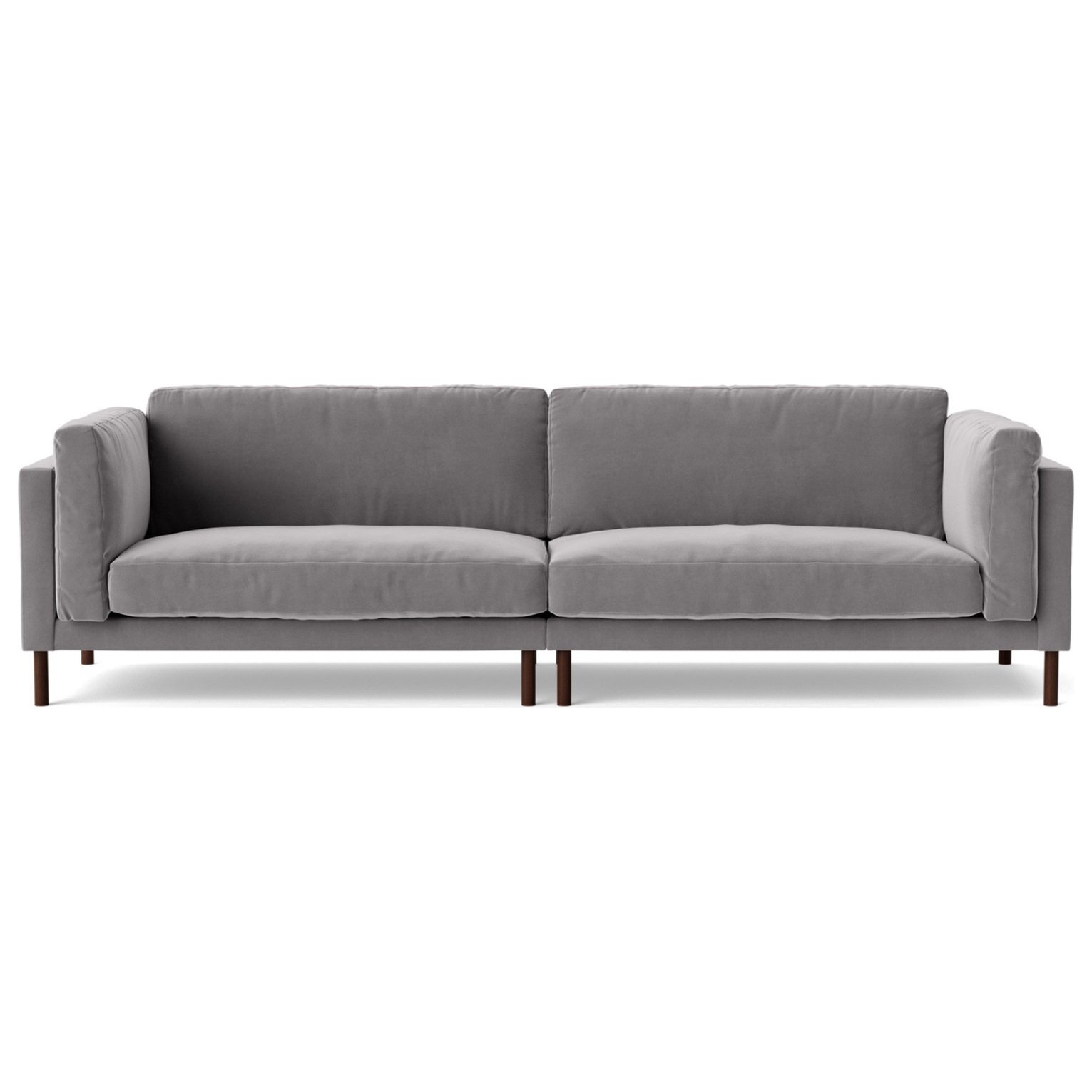 Swoon Munich Velvet 4 Seater Sofa Silver Grey by Argos