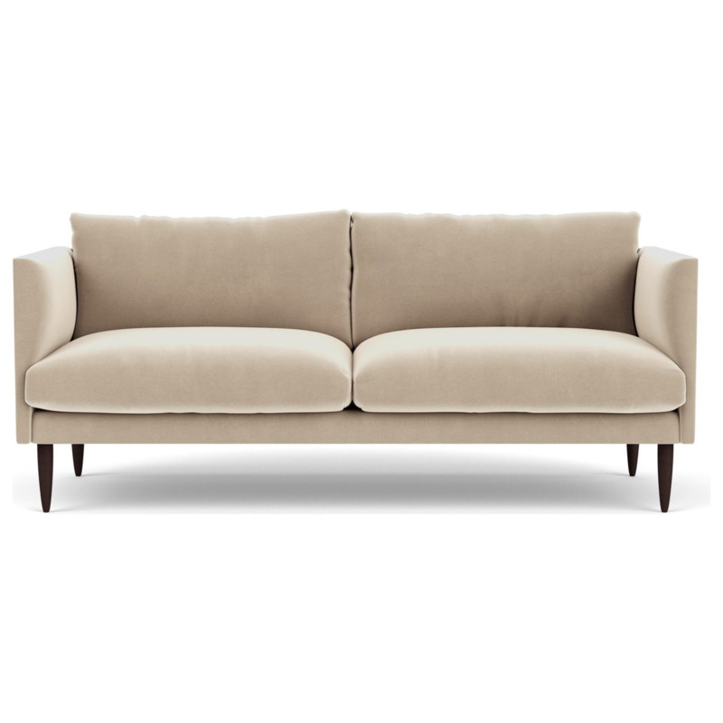 Swoon Luna Velvet 3 Seater Sofa Taupe by Argos