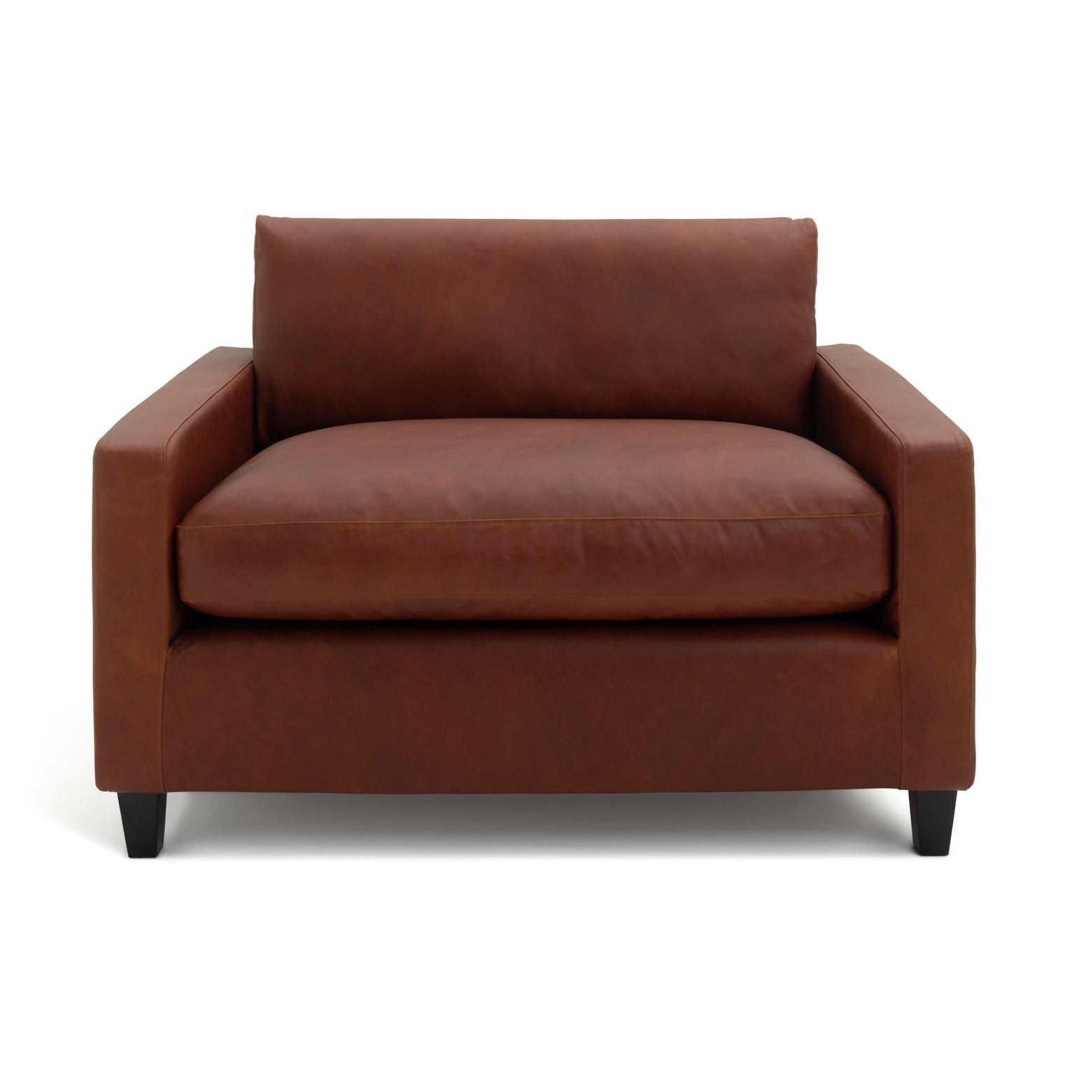 Habitat Chester Leather Cuddle Chair Tan by Argos