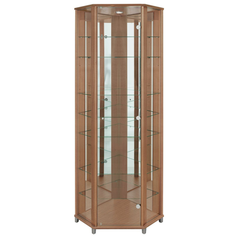Argos Home 7 Shelf Glass Display Oak by Argos