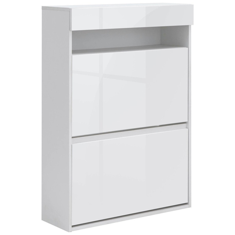 GFW Galicia 2 Shelf With LED Light Shoe Storage White by Argos