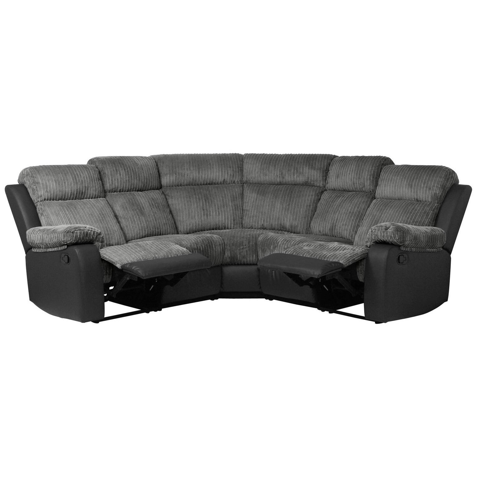 Argos Home Bradley Fabric Recliner Corner Sofa Charcoal by Argos
