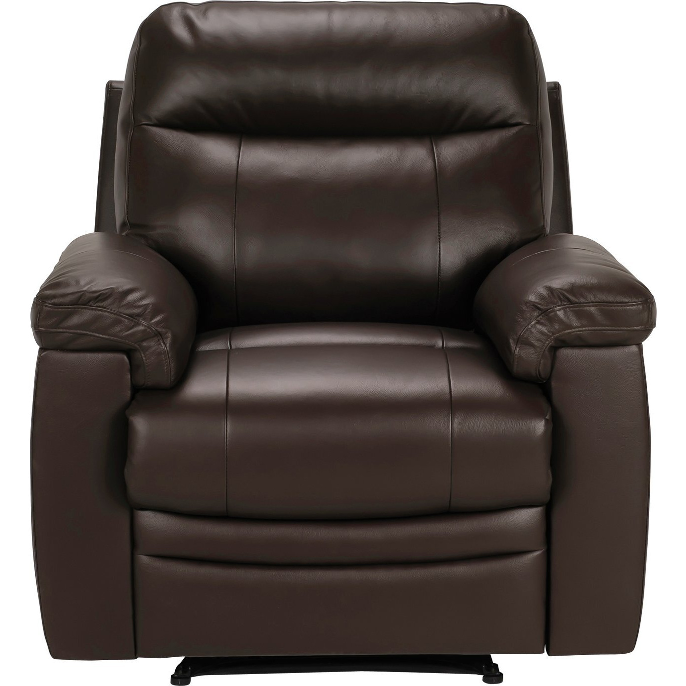 Argos Home Paolo Leather Mix Manual Recliner Chair Brown by Argos