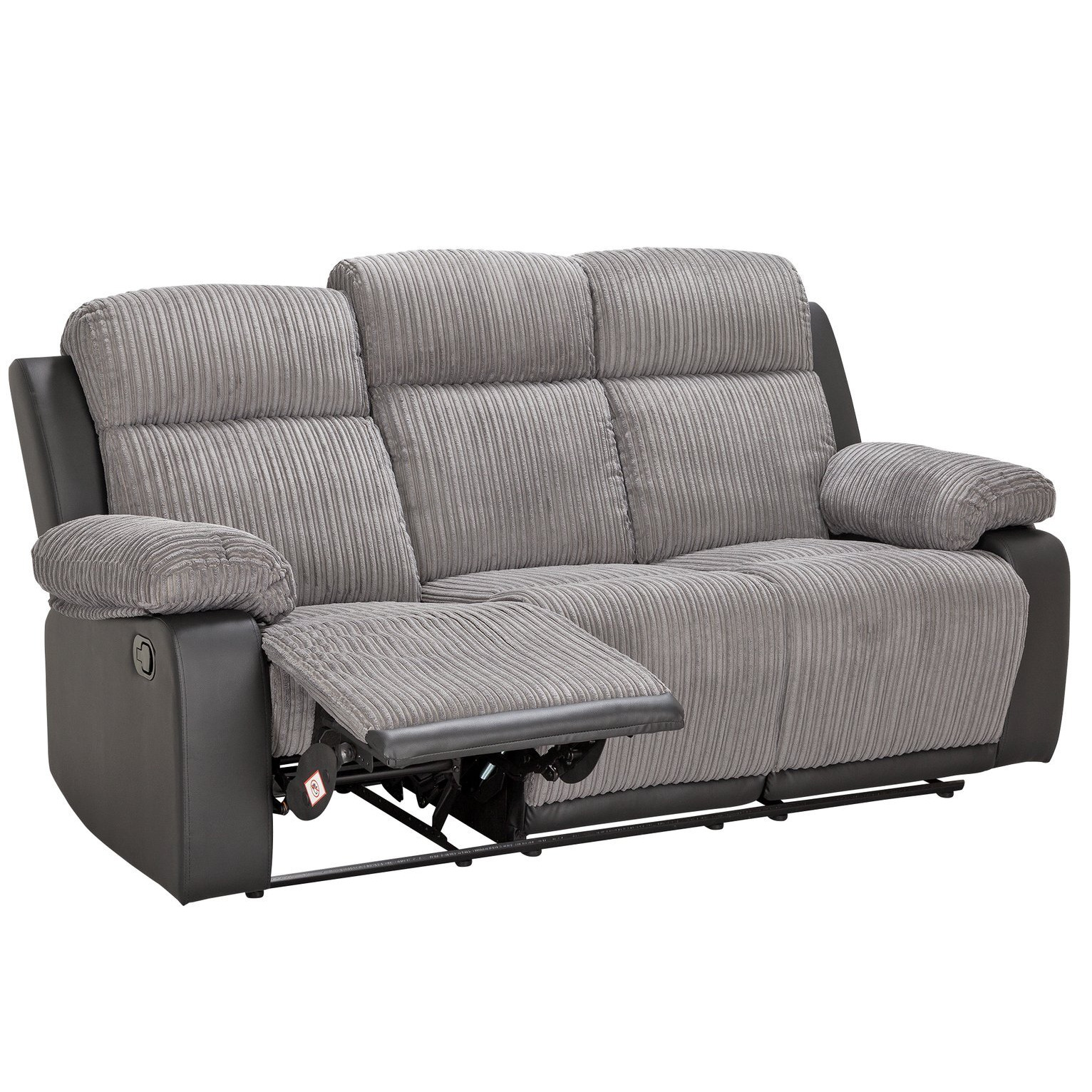 Argos Home Bradley Fabric 3 Seater Recliner Sofa Charcoal by Argos