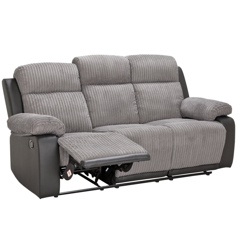 Argos Home Bradley Fabric 3 Seater Recliner Sofa Charcoal by Argos