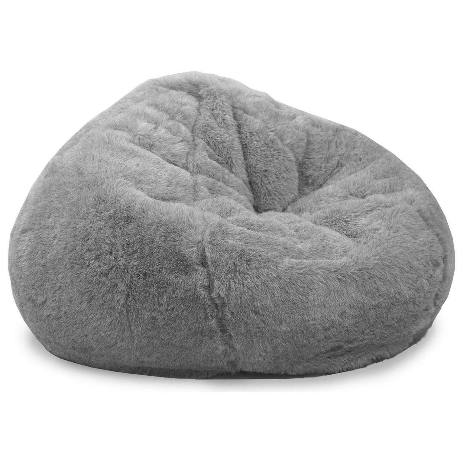 Hygge Faux Fur Bean Bag Grey by Argos