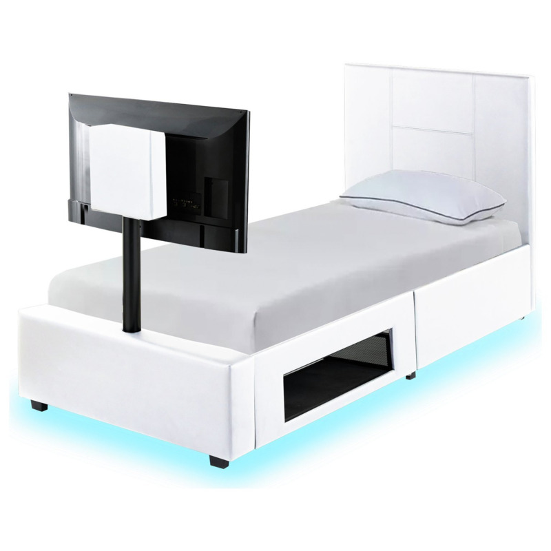 XR Living Ava Single TV Bed Frame White by Argos