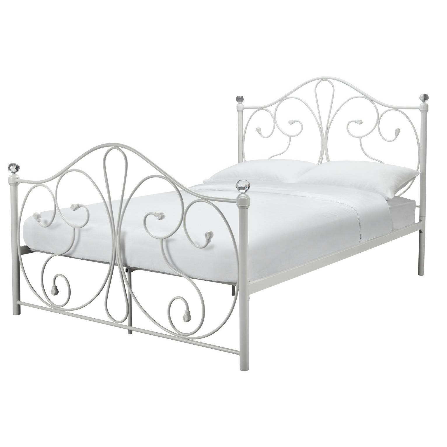 Argos Home Marietta Double Metal Bed Frame White by Argos