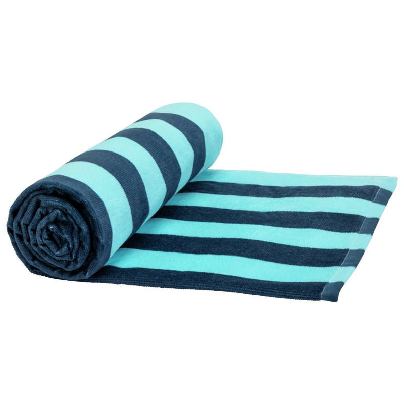 Habitat Stripe Patterned Beach Towel Blue by Argos