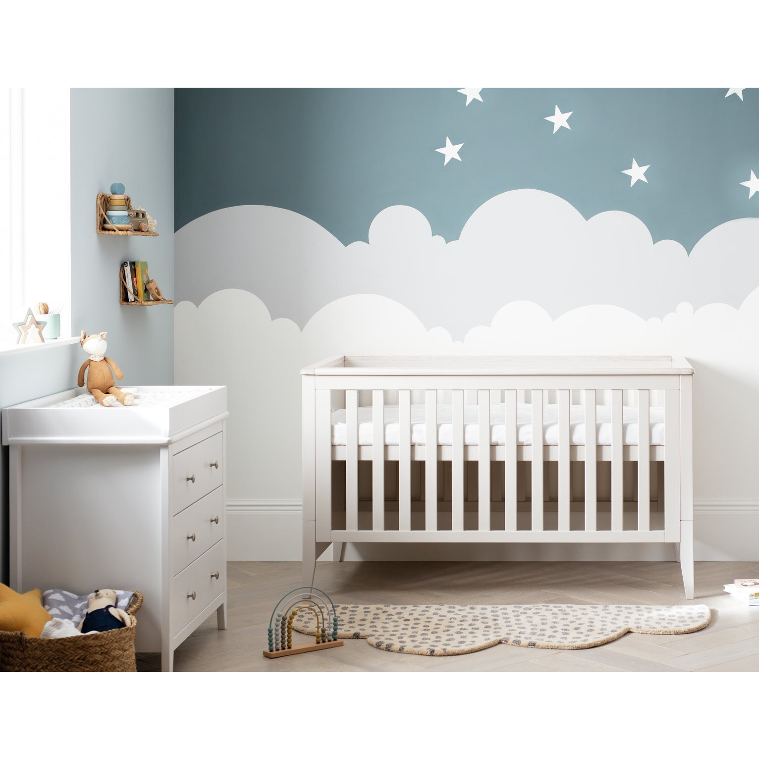 Cuggl Canterbury Cot Bed Light Grey by Argos