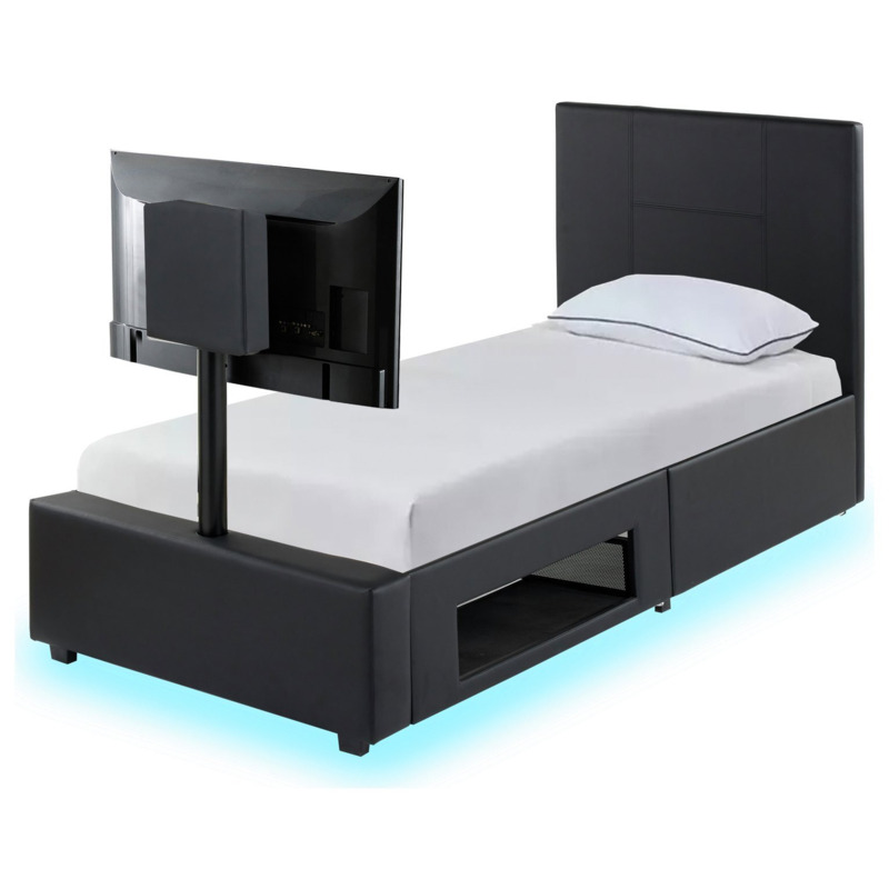 XR Living Ava Single TV Bed Frame Black by Argos