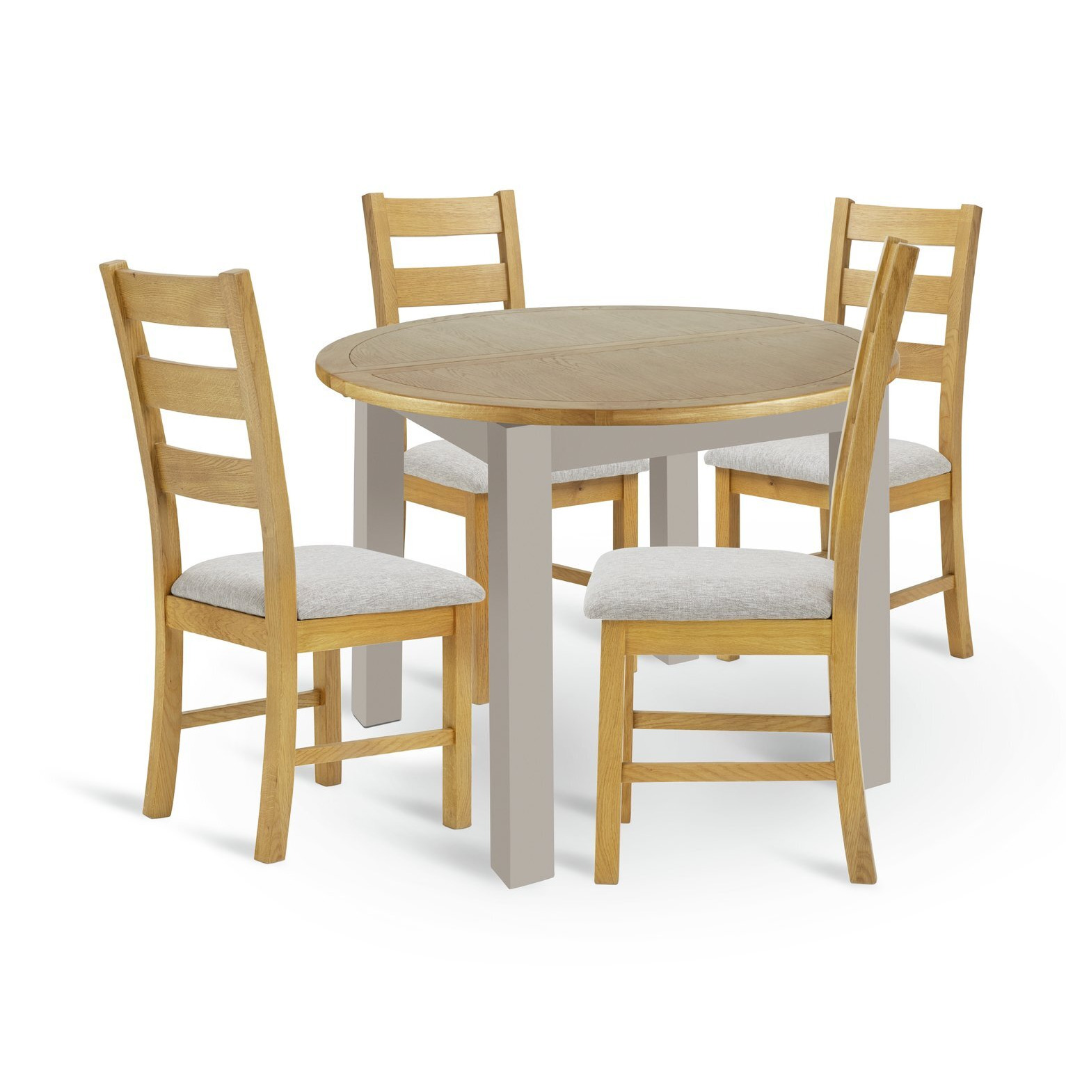 Argos Home Ashwell Oak and Grey Extending Table & 4 Chairs by Argos