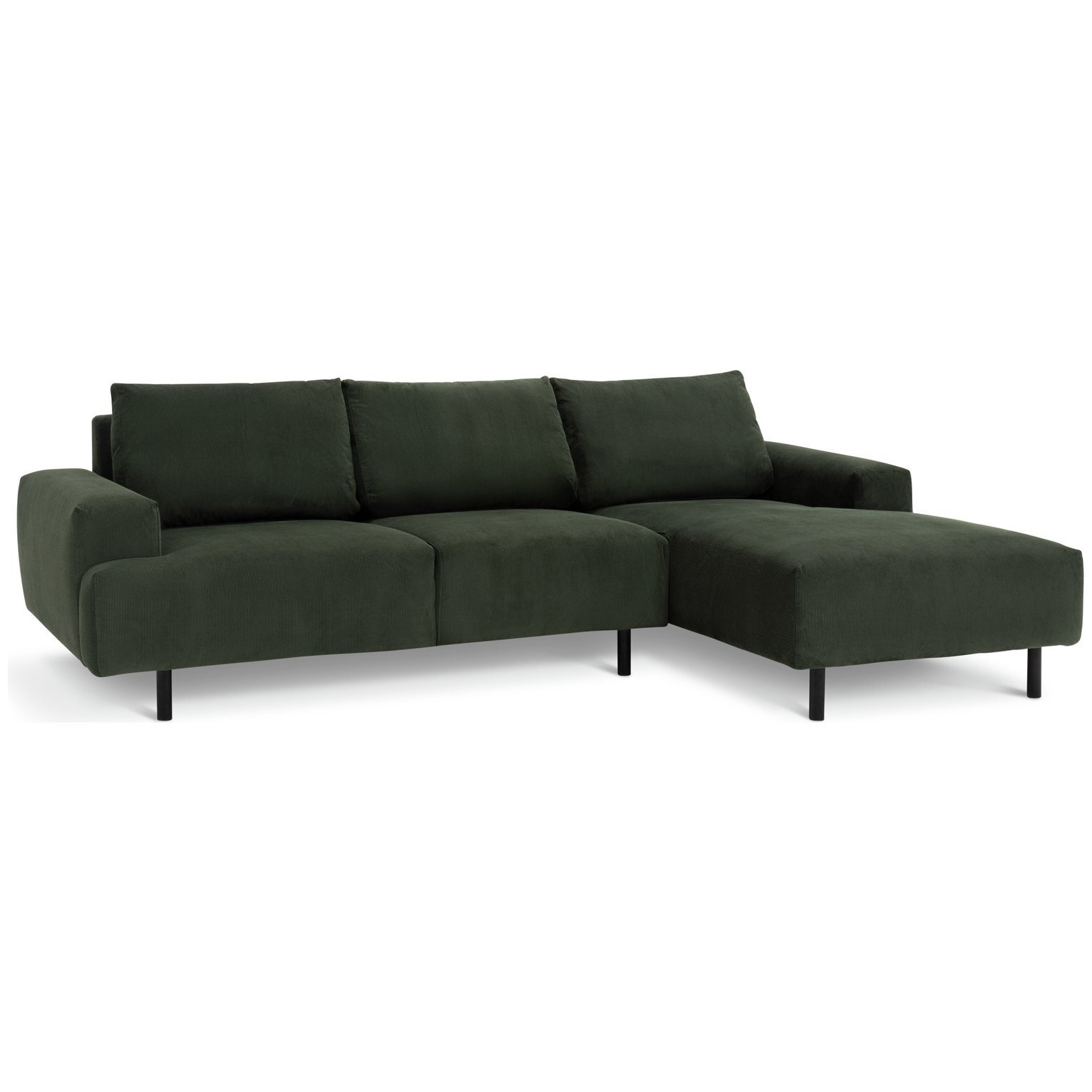 Habitat Julien Fabric Right Hand Corner Chaise Sofa Green by Argos