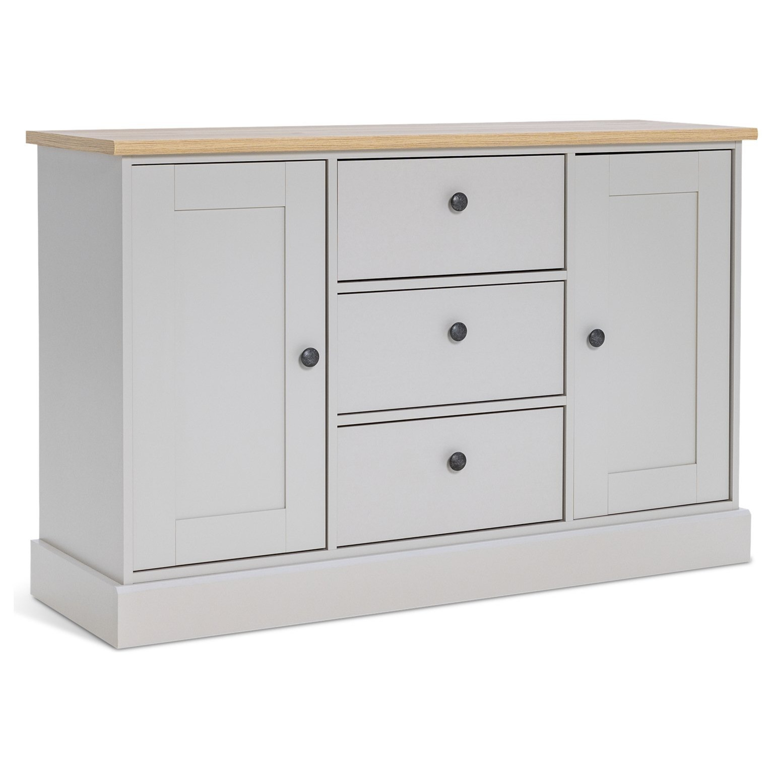 Habitat Winchester 2 Door 3 Drawer Sideboard Light Grey by Argos