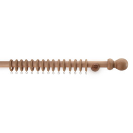 Argos Home 1.8m Wooden Curtain Pole - Natural