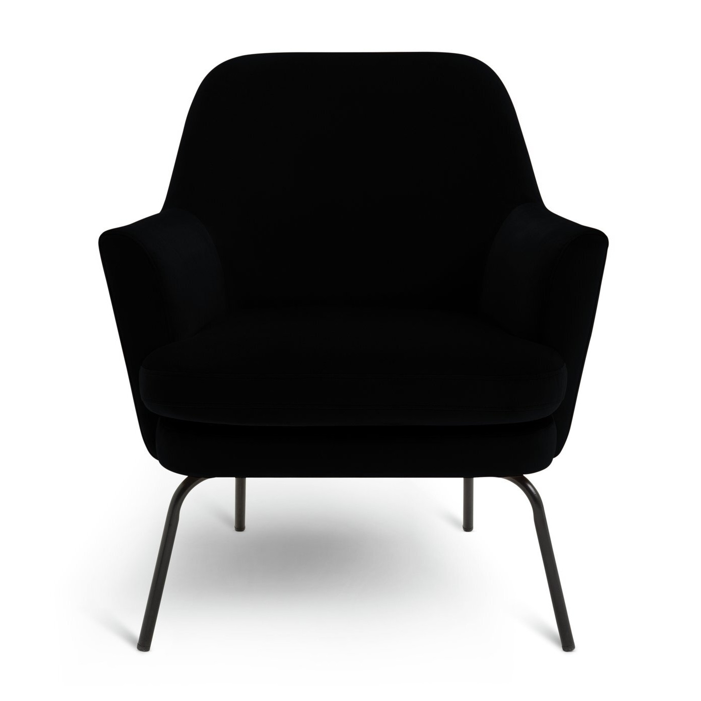 Habitat Celine Velvet Accent Chair Black by Argos