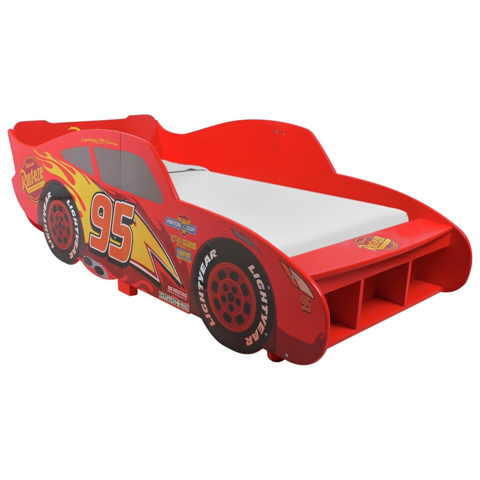 Disney Lightning McQueen Car Toddler Bed Frame Red by Argos