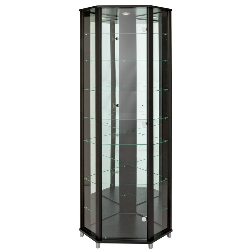 Argos Home 7 Shelf Glass Display Black by Argos