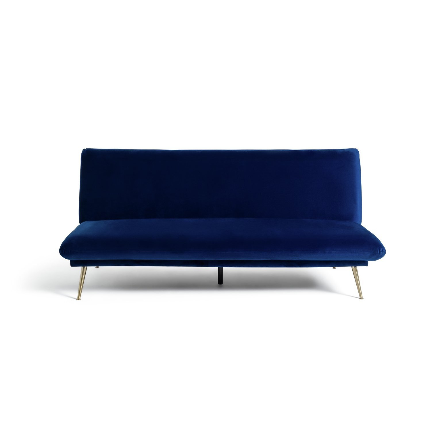 Habitat Matteo Velvet 2 Seater Clic Clac Sofa Bed Blue by Argos