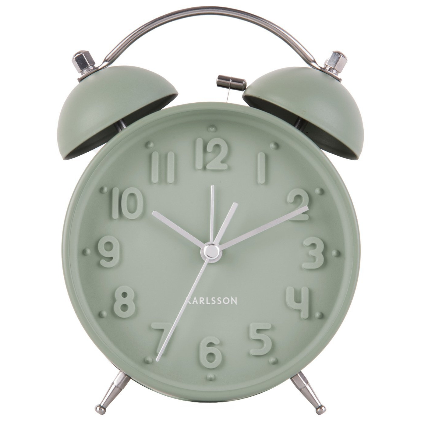 Karlsson Iconic Matt Analogue Alarm Clock Sage Green by Argos