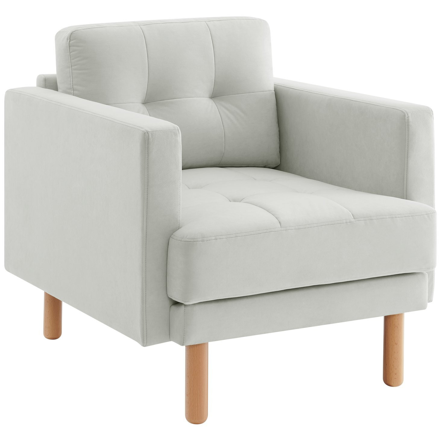 Habitat Newell Fabric Armchair Light Grey by Argos