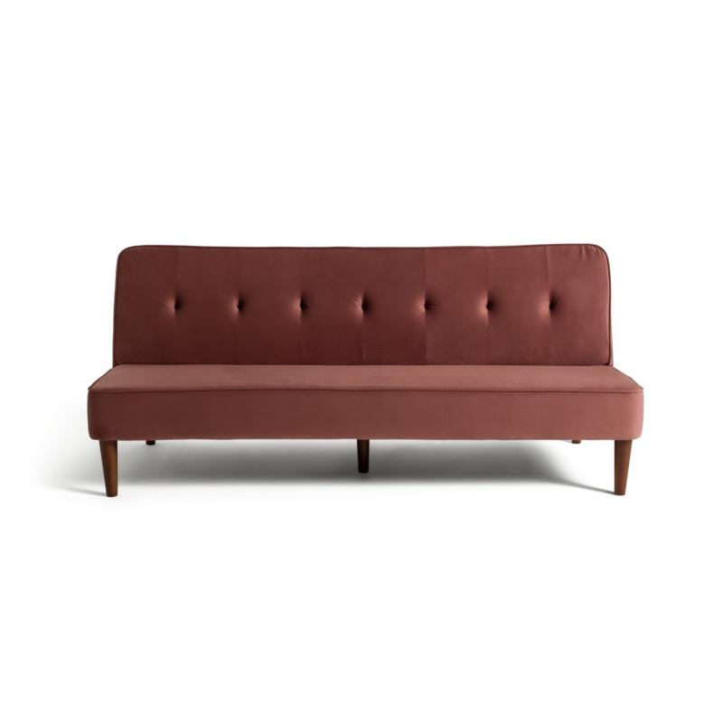 Habitat Odeon 2 Seater Velvet Clic Clac Sofa Bed Pink by Argos