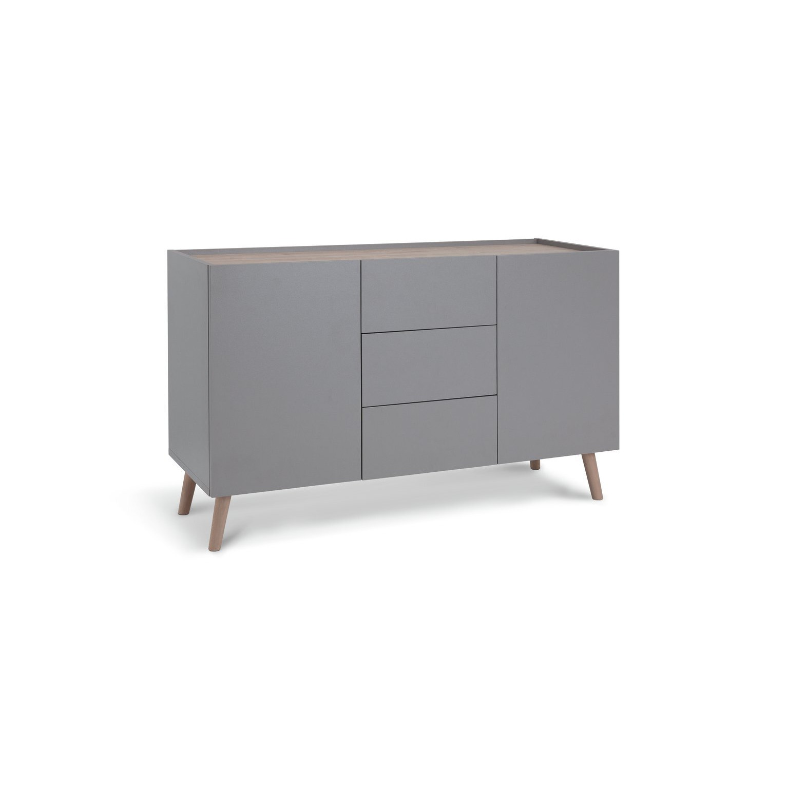 Habitat Skandi 2 Door 3 Drawer Sideboard Grey Two Tone by Argos
