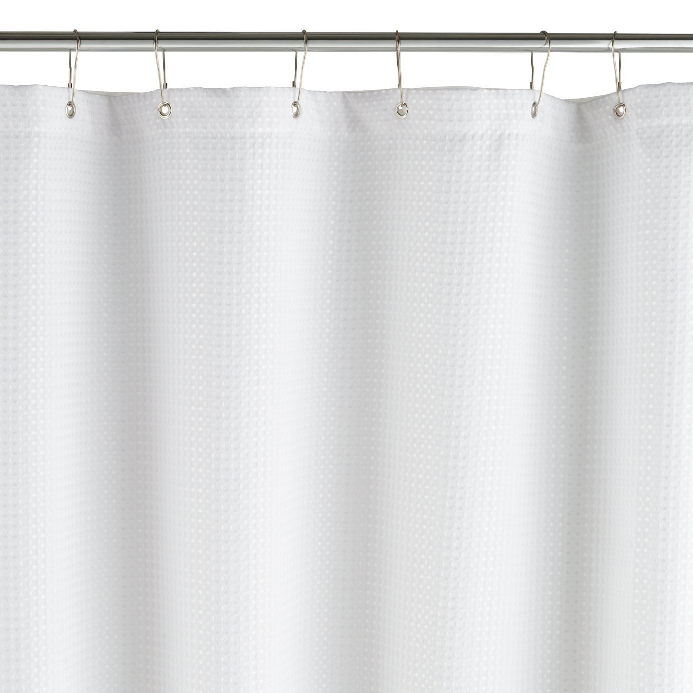 Habitat Waffle Shower Curtain - White by Argos | ufurnish.com