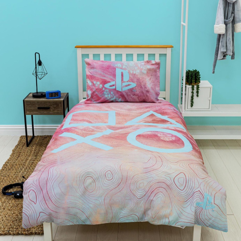 Playstation Kids Pink Bedding Set Single by Argos
