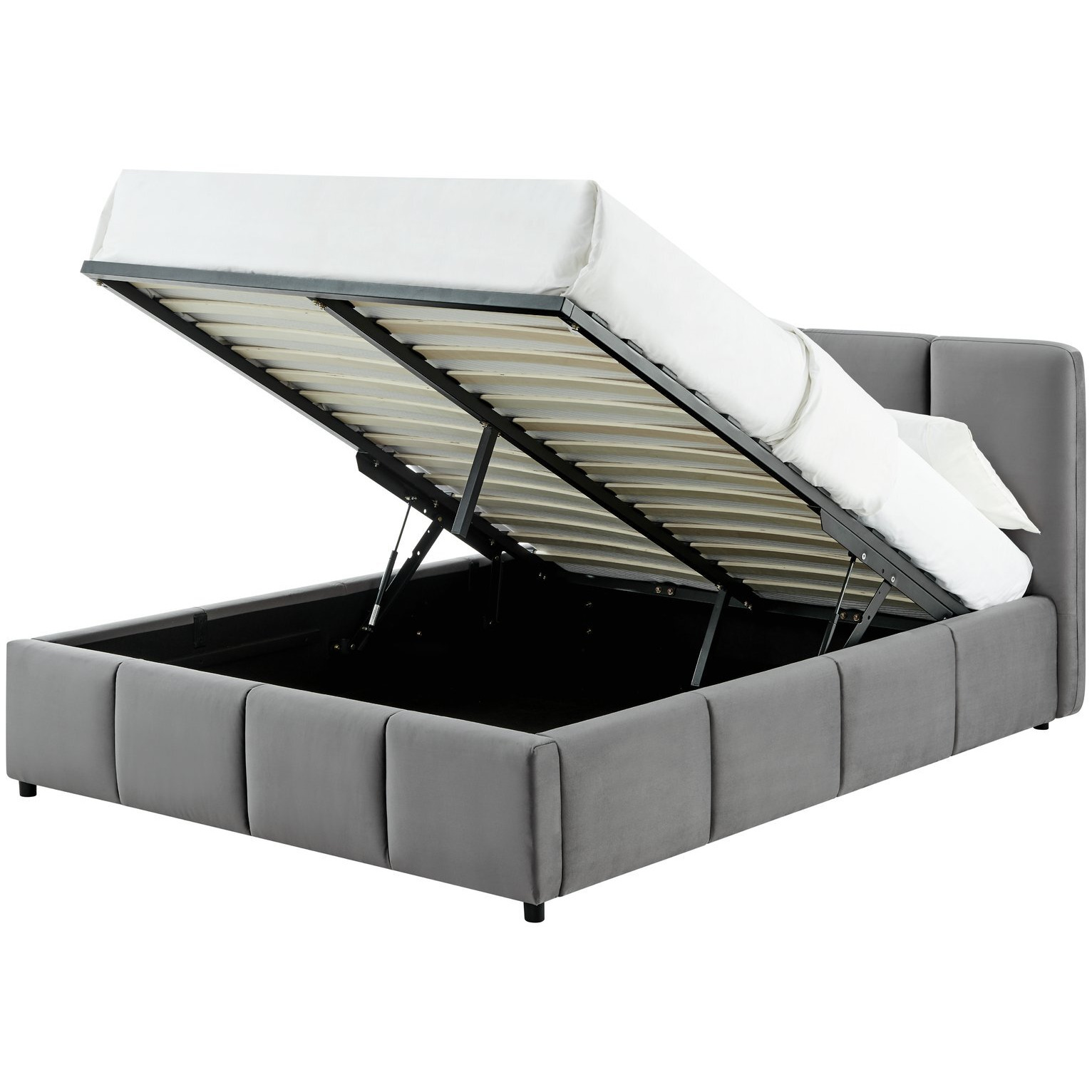 Habitat Weetley Ottoman Double Bed Frame - Grey by Argos | ufurnish.com