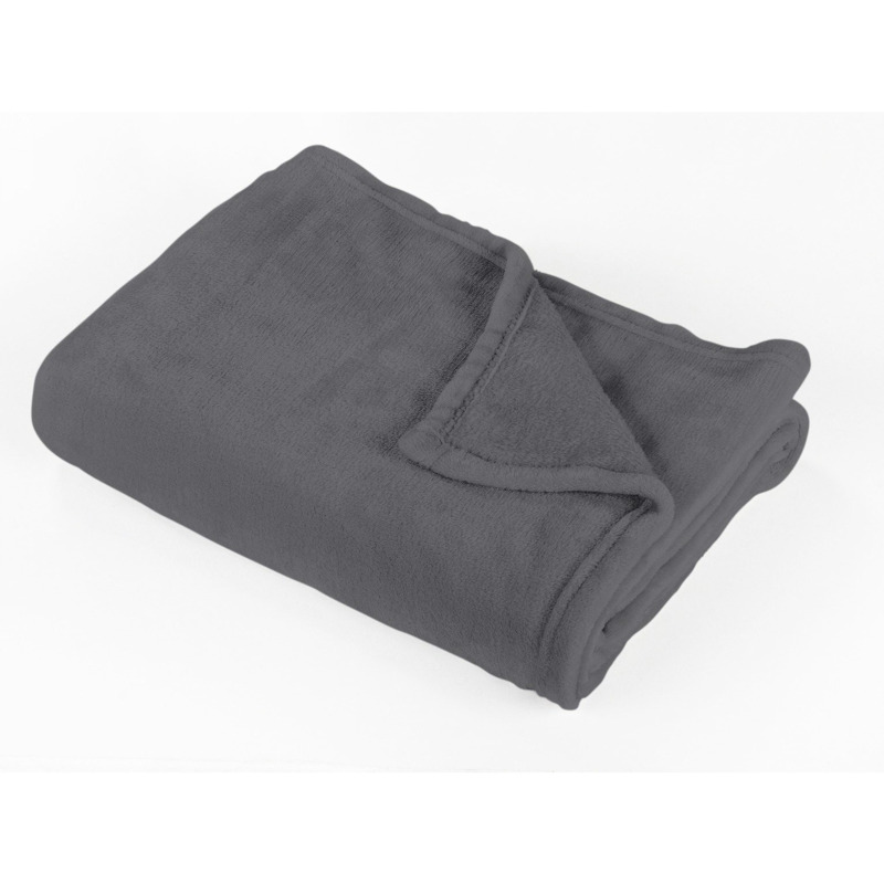 Argos Home Super Soft Fleece Throw 125x150acm Charcoal by Argos