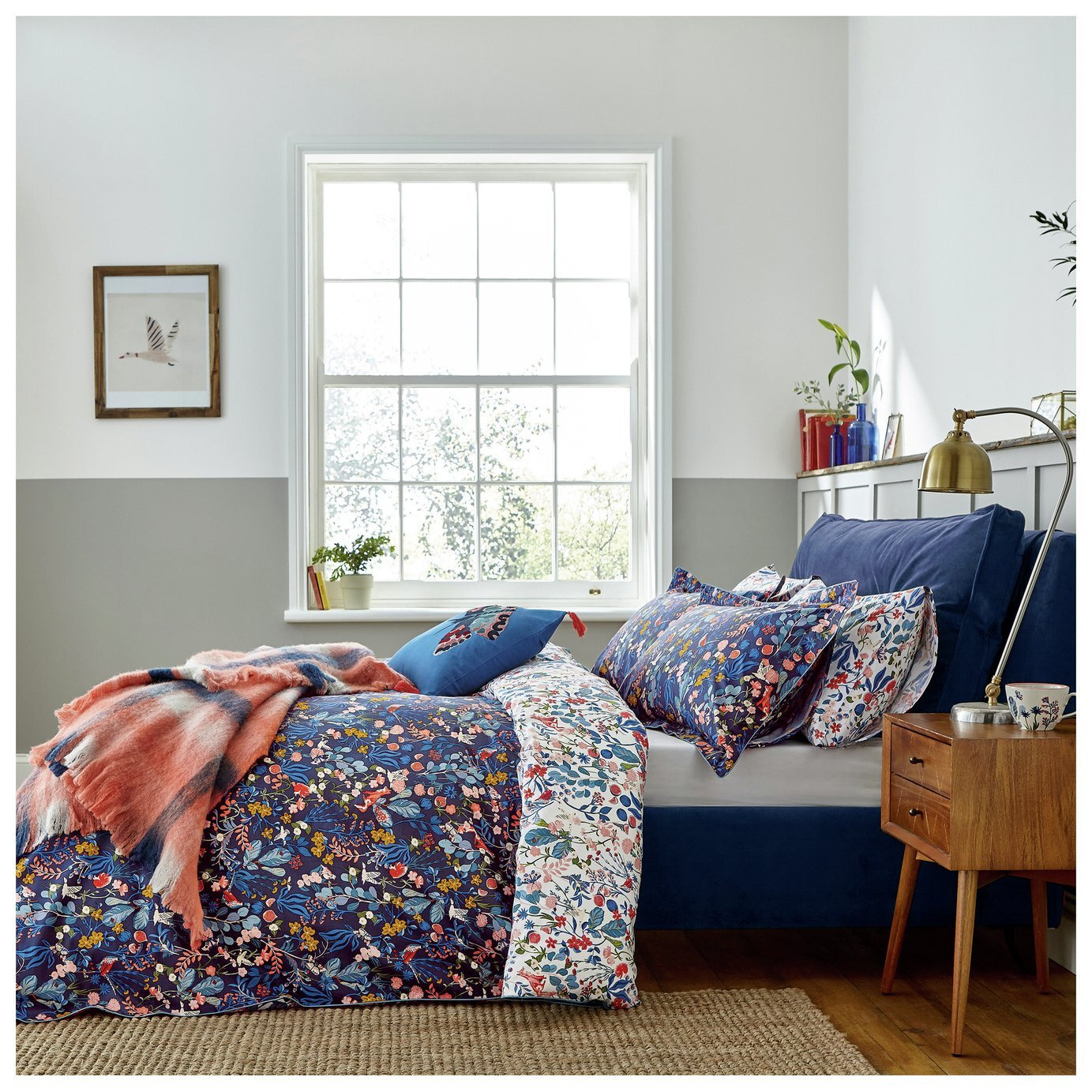 Joules Cotton Percale Woodland Ditsy Bedding Set King by Argos
