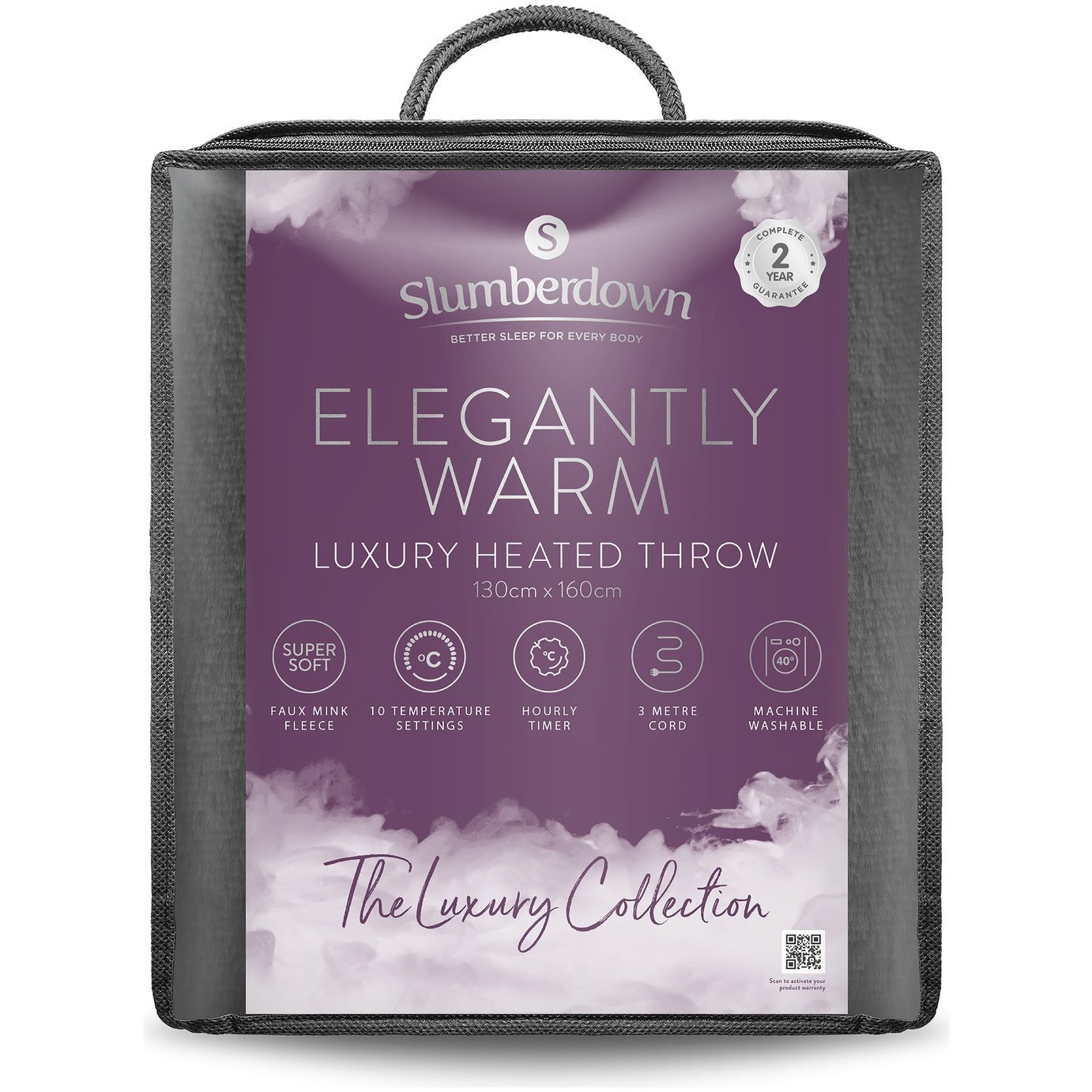 Slumberdown Elegantly Warm Luxury Heated Throw by Argos