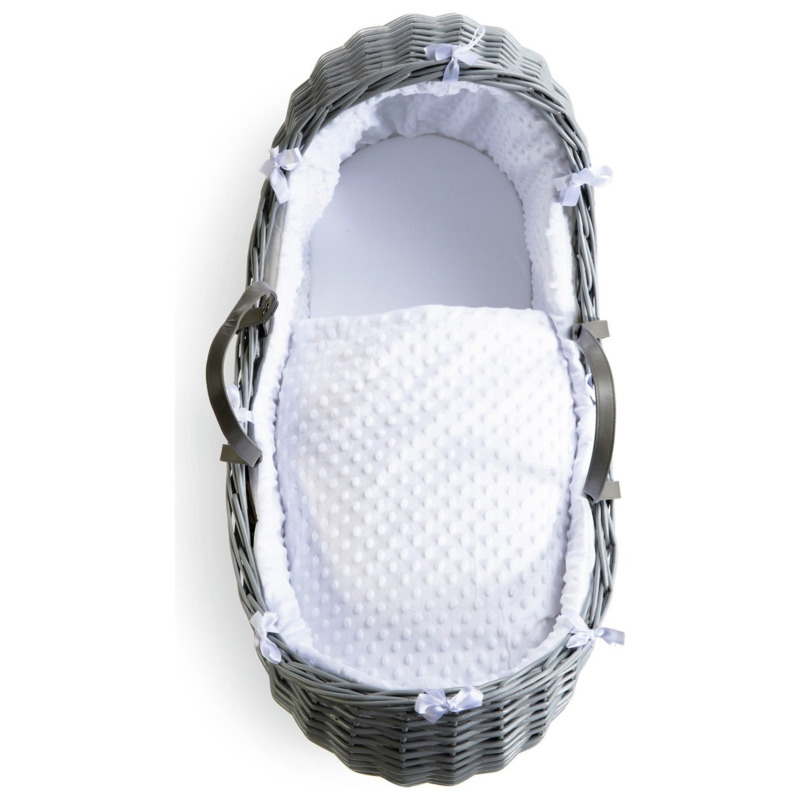 Clair de Lune White Dimple Noah Pod Moses Basket With Stand by Argos