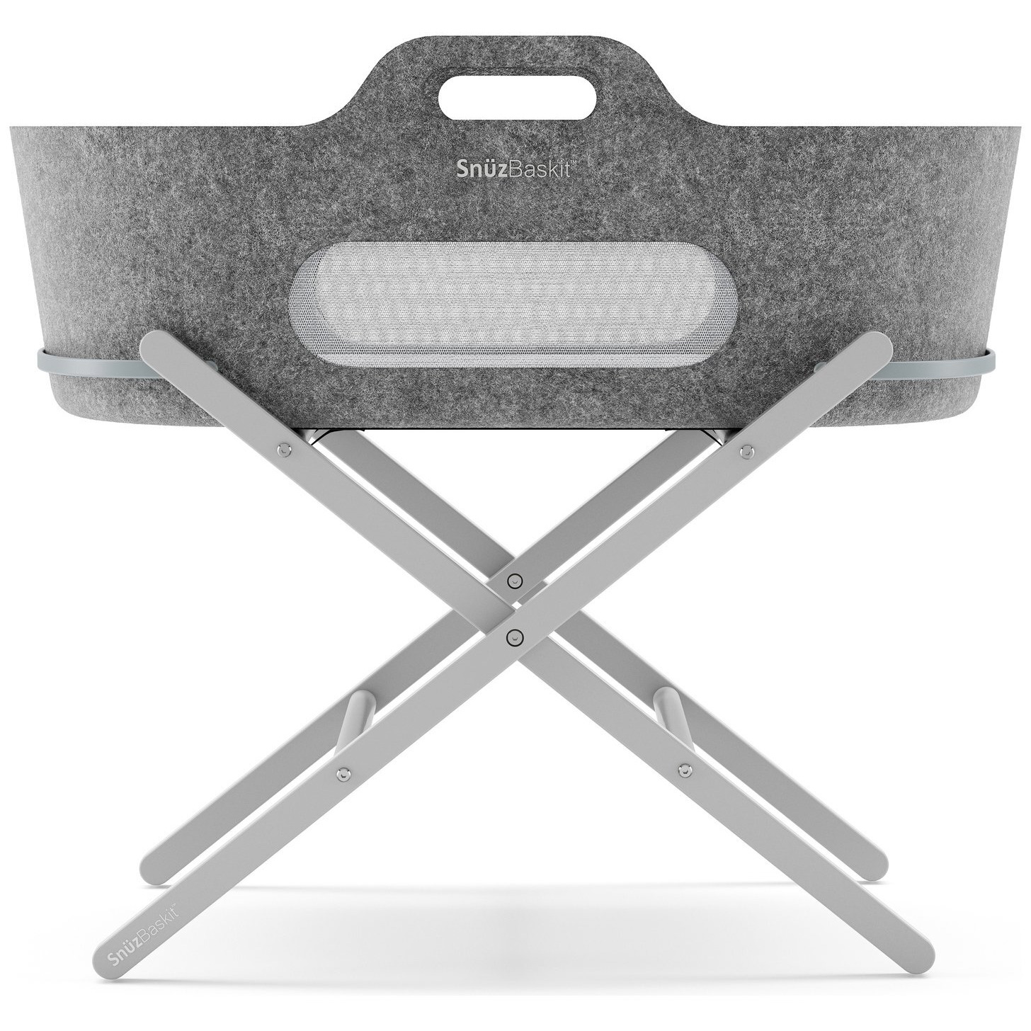 Snuz Baskit Dark Grey Moses Basket & Dove Grey Stand Set by Argos