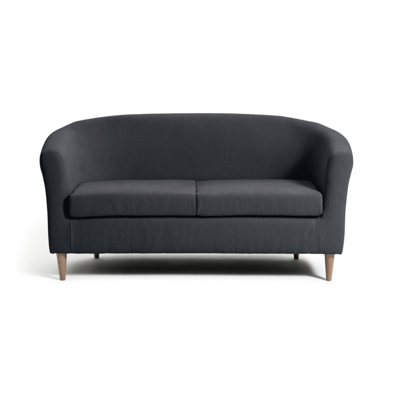 Argos Home Fabric 2 Seater Tub Sofa Dark Grey by Argos